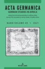 Acta Germanica : German Studies in Africa - eBook