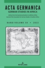 Acta Germanica : German Studies in Africa - Book