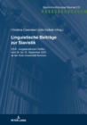 Linguistische Beitraege Zur Slavistik. : XXIX. Jungslavistinnen-Treffen Vom 09. Bis 10. September 2021 an Der Ruhr-Universitaet Bochum - Book