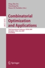 Combinatorial Optimization and Applications : Third International Conference, COCOA 2009, Huangshan, China, June 10-12, 2009, Proceedings - eBook