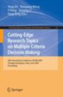 Cutting-Edge Research Topics on Multiple Criteria Decision Making : 20th International Conference, MCDM 2009, Chengdu/Jiuzhaigou, China, June 21-26, 2009. Proceedings - eBook