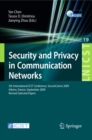 Security and Privacy in Communication Networks : 5th International ICST Conference, SecureComm 2009, Athens, Greece, September 14-18, 2009, Revised Selected Papers - eBook