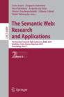 The Semantic Web : 7th European Semantic Web Conference, ESW 2010, Heraklion, Crete, Greece, May 30 - June 3, 2010, Proceedings Part II - Book