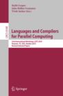 Languages and Compilers for Parallel Computing : 23rd International Workshop, LCPC 2010, Houston, TX, USA, October 7-9, 2010. Revised Selected Papers - eBook
