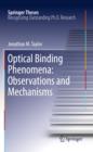 Optical Binding Phenomena: Observations and Mechanisms - eBook