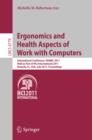 Ergonomics and Health Aspects of Work with Computers : International Conference, EHAWC 2011, Held as Part of HCI International 2011, Orlando, FL, USA, July 9-14, 2011, Proceedings - eBook
