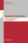 Runtime Verification : Third International Conference, RV 2012, Istanbul, Turkey, September 25-28, 2012, Revised Selected Papers - Book