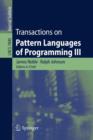 Transactions on Pattern Languages of Programming : III - Book