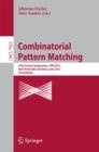 Combinatorial Pattern Matching : 24th Annual Symposium, CPM 2013, Bad Herrenalb, Germany, June 17-19, 2013, Proceedings - eBook