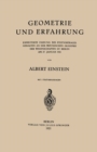 Geometrie und Erfahrung : Erweiterte Fassung des Festvortrages Gehalten an der Preussischen Akademie der Wissenschaften zu Berlin am 27. Januar 1921 - eBook