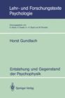 Entstehung und Gegenstand der Psychophysik - eBook
