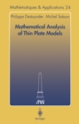 Mathematical Analysis of Thin Plate Models - eBook