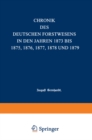 Chronik des deutschen Forstwesens in den Jahren 1873 bis 1875 - eBook