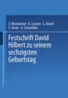 Festschrift David Hilbert zu Seinem Sechzigsten Geburtstag am 23. Januar 1922 - eBook
