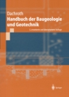 Handbuch der Baugeologie und Geotechnik - eBook