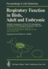 Respiratory Function in Birds, Adult and Embryonic - Book