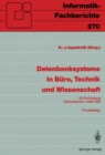 Datenbanksysteme in Buro, Technik und Wissenschaft : GI-Fachtagung, Kaiserslautern, 6.-8.Marz, 1991 Proceedings - eBook