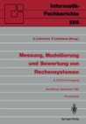 Messung, Modellierung und Bewertung von Rechensystemen : 6. GI/ITG-Fachtagung, Neubiberg, 18.-20. September 1991 - eBook