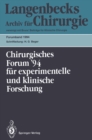 111. Kongre der Deutschen Gesellschaft fur Chirurgie Munchen, 5.-9. April 1994 - eBook