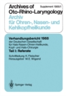 Teil I: Referate : Chirurgie des Felsenbeins und der angrenzenden Schadelbasis (auer Mittelohr-Chirurgie) - eBook