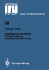 Optimaler Energieeinsatz bei der Fertigung durch Massivumformung - eBook