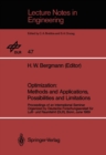 Optimization: Methods and Applications, Possibilities and Limitations : Proceedings of an International Seminar Organized by Deutsche Forschungsanstalt fur Luft- und Raumfahrt (DLR), Bonn, June 1989 - eBook