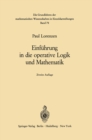 Einfuhrung in die operative Logik und Mathematik - eBook