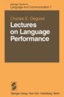 Lectures on Language Performance - eBook