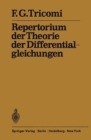 Repertorium der Theorie der Differentialgleichungen - eBook
