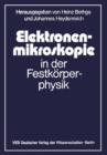 Elektronenmikroskopie in der Festkorperphysik - Book
