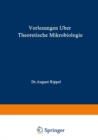 Vorlesungen uber Theoretische Mikrobiologie - eBook