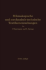 Mikroskopische und mechanisch-technische Textiluntersuchungen - eBook
