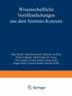 Wissenschaftliche Veroffentlichungen aus dem Siemens-Konzern : III. Band - eBook