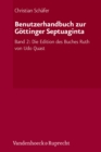 Benutzerhandbuch zur Gottinger Septuaginta : Band 2: Die Edition des Buches Ruth von Udo Quast - eBook