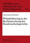 Whistleblowing in der Rechtsprechung des Bundesarbeitsgerichts - eBook