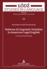 Patterns of Linguistic Variation in American Legal English : A Corpus-Based Study - eBook