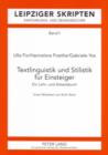 Textlinguistik und Stilistik fuer Einsteiger : Ein Lehr- und Arbeitsbuch - eBook