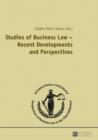Studies of Business Law - Recent Developments and Perspectives : Contributions to the International Conference "Perspectives of Business Law in the Third Millennium", November 2, 2012, Bucharest - eBook