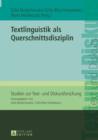 Textlinguistik als Querschnittsdisziplin - eBook