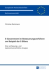 E-Government im Besteuerungsverfahren am Beispiel der E-Bilanz : Eine verfassungs- und datenschutzrechtliche Analyse - eBook