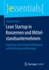 Lean Startup in Konzernen und Mittelstandsunternehmen : Ergebnisse einer Expertenbefragung und Handlungsempfehlungen - eBook