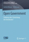 Open Government : Starkung oder Schwachung der Demokratie? - eBook