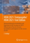 HOAI 2021-Textausgabe/HOAI 2021-Text Edition : Honorarordnung fur Architekten und Ingenieure in der Fassung von 2021/Official Scale of Fees for Services by Architects and Engineers in the version of 2 - eBook