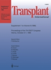 Transplant International : Proceedings of the 7th Congress of the European Society for Organ Transplantation Vienna, October 3-7, 1995 - eBook
