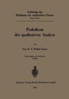 Anleitung zum Praktikum der analytischen Chemie : Erster Teil Praktikum der qualitativen Analyse - eBook