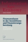 Finanzanalysen in der Investitions- und Finanzierungsberatung : Potential und problemadaquate Systemunterstutzung - eBook