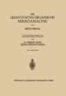 Die quantitative organische Mikroanalyse - eBook
