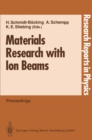Materials Research with Ion Beams - eBook