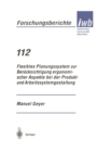 Flexibles Planungssystem zur Berucksichtigung ergonomischer Aspekte bei der Produkt- und Arbeitssystemgestaltung - eBook