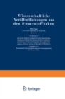 Wissenschaftliche Veroffentlichungen aus den Siemens-Werken : XVII. Band. Drittes Heft - eBook